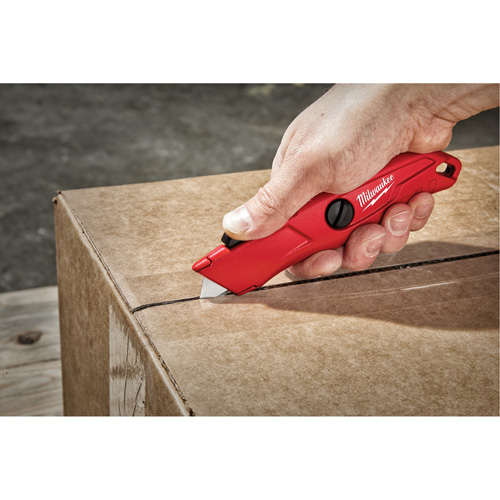 Self-Retracting Knife, 3/4", Steel, Metal Handle Equipex