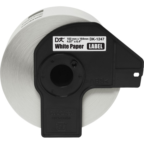 Grandes &eacute;tiquettes d'exp&eacute;dition &agrave; forme d&eacute;coup&eacute;e, 4" la x 6-2/5" la x Blanc Equipex