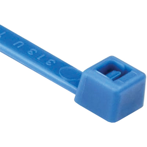 T Series Cable Ties, 8" Long, 50 lbs. Tensile Strength, Blue Equipex