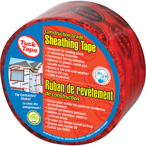 Ruban de rev&ecirc;tement pour entrepreneurs, 60 mm (2-3/8") x 0,0 m (0,0'), Rouge Equipex