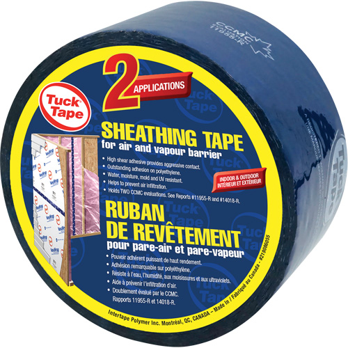 Contractors Sheathing Tape, 60 mm (2-3/8") x 55 m (180.4'), Blue Equipex