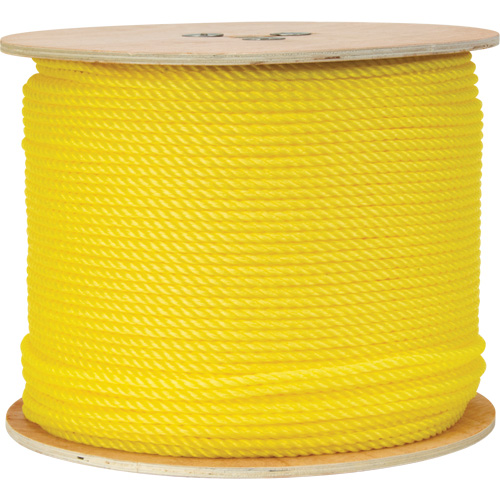 Corde jaune tress&eacute;e 1/4", Polypropyl&egrave;ne, 1300' Equipex