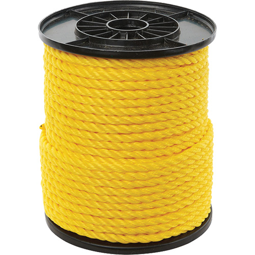 Corde torsad&eacute;e jaune &agrave; trois brins 3/8", Polypropyl&egrave;ne, 250' Equipex