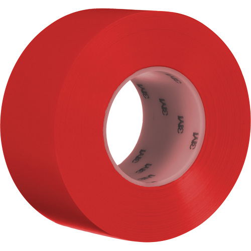 Ruban de marquage de planchers durable 971, 3" x 108', Vinyle, Rouge Equipex