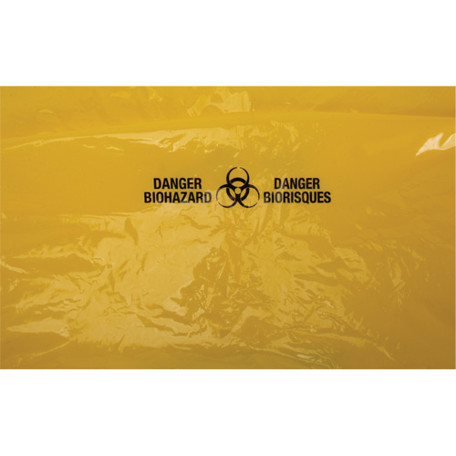 Waste Bags, Bio-Hazard, 38" L x 30" W, 2 mils Equipex