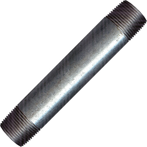Raccord long, Galvanis&eacute;, 1/2", NPT x NPT Equipex