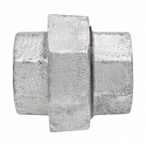 Union Pipe Fitting, 1/8", Galvanized Iron, FPT Equipex