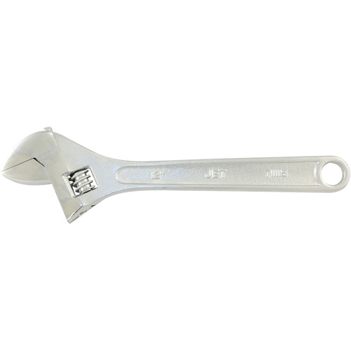 AW-12 Adjustable Wrench, 12" L, 1-1/2" Max Width, Chrome Equipex