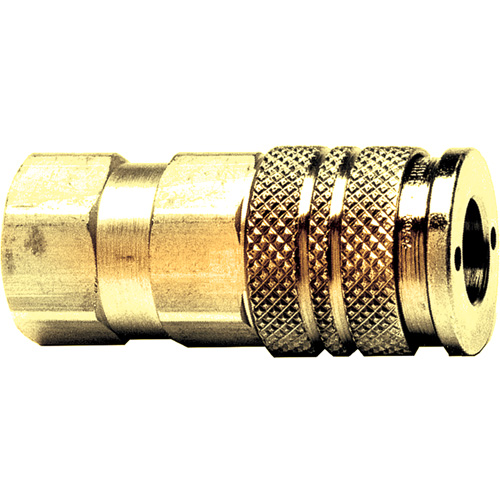 D&eacute;connexion rapide automatique &agrave; une main, Laiton, 1/4" x 3/8" Equipex
