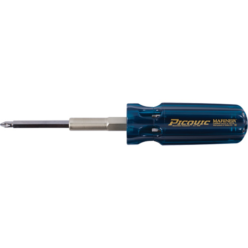 The Mariner Multibit Screwdriver, 6" L, Plastic Handle Equipex