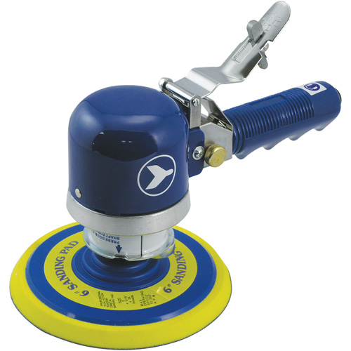Ponceuse orbitale al&eacute;atoire silencieuse &agrave; double action et &agrave; usage intensif, Dia 6", Entr&eacute;e 1/4" NPT, 10000 Tr/min Equipex
