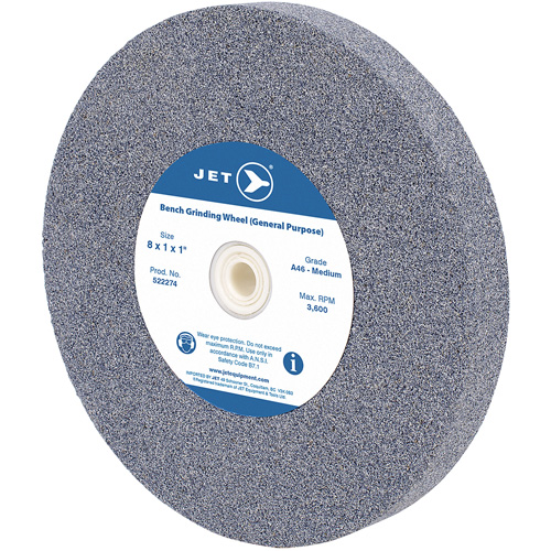 A810M General Purpose Bench Grinding Wheel, 8" x 1", 1" Arbor Equipex