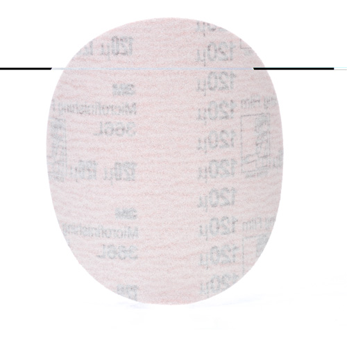 Disque de micro-finition 366L Hookit, dia 5", Grain 120, Oxyde d'aluminium, 3 mils Equipex