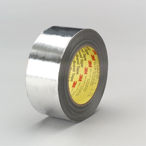 High-Temperature Aluminum Foil/Glass Cloth Tape, 12 mm (1/2") W x 33 m (108') L Equipex