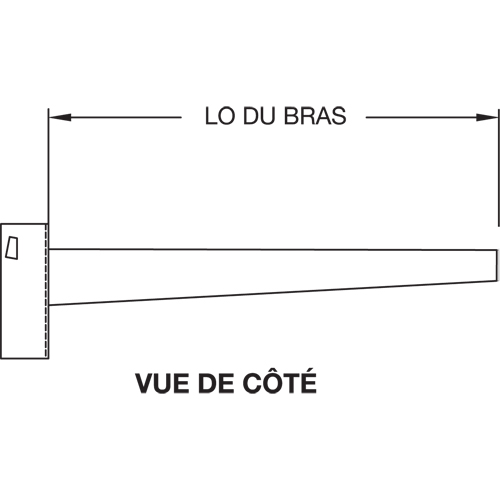 Colonne en porte-&agrave;-faux, Double, 4" la x 10' h Equipex
