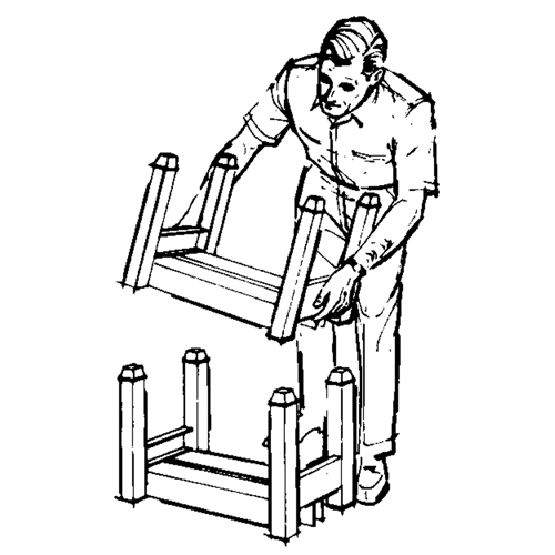 Supports empilables mobiles, 12" la x 16" p, Capacit&eacute; de 2500 lb Equipex