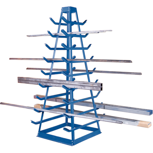 Bar Storage Racks - Horizontal Bar Racks, Horizontal, 9 Levels, 18" W x 40" D x 84" H, 1800 lbs. Cap. Equipex