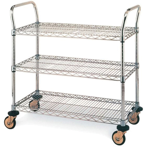 Chariots utilitaires standards, Acier inoxydable, 18" x 39" x 30", Capacit&eacute; 500 lb Equipex
