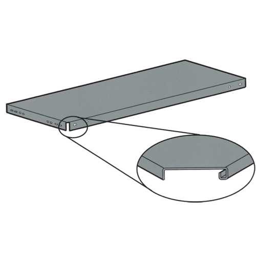 Slotted Angle Shelving - Shelves, Galvanized Steel, 48" W x 24" D Equipex