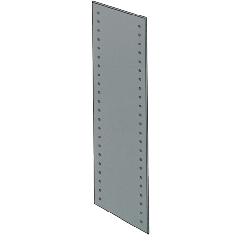 Slotted Angle End Panel, 84" H, 18" D, Galvanized Steel Equipex