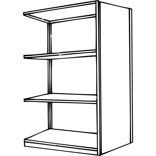 &eacute;l&eacute;ment de rayonnage Interlok, Acier, Sans boulons, Capacit&eacute; 800 lb, 36" la x 76" h x 24" p Equipex