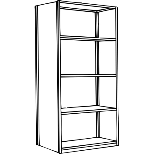 Interlok Shelving Unit, Steel, Boltless, 800 lbs. Capacity, 36" W x 100" H x 24" D Equipex