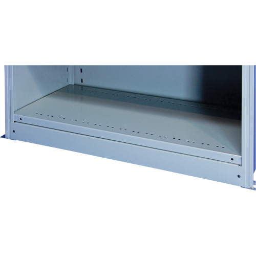 Plaque de base/façade pour rangement de bacs sur rayonnage enclenchable Interlok Equipex