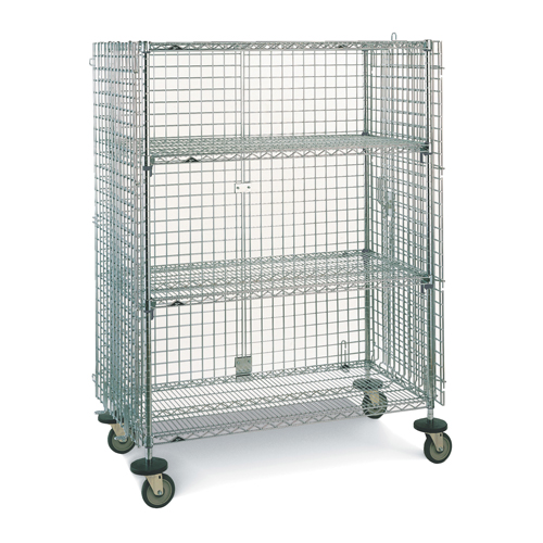 Chariots en treillis m&eacute;tallique, Chrom&eacute;, 21-1/2" x 68-1/2" x 40", Capacit&eacute; 500 lb Equipex