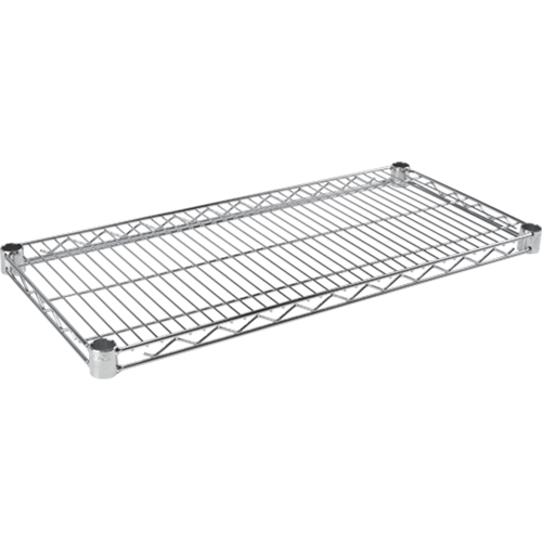 Tablette en treillis pour &eacute;tag&egrave;re robuste en treillis chromat&eacute;, 48" la x 14" p, Capacit&eacute; de 800 lb Equipex