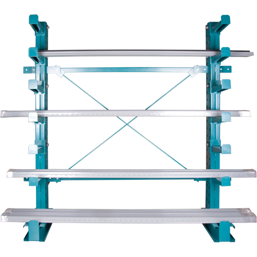 Cantilever Bar-Stock Racking - Regular-Duty, Single Sided, 14" Arm, 72" W x 84" H Equipex