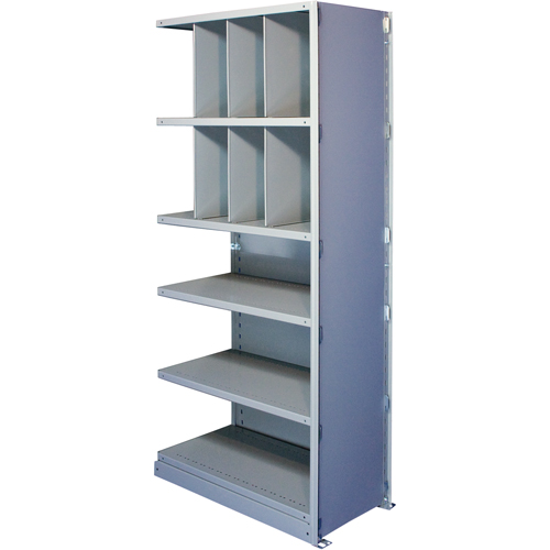 &eacute;l&eacute;ment de rayonnage Interlok, Acier, Sans boulons, Ajout, 36" la x 88" h x 12" p Equipex
