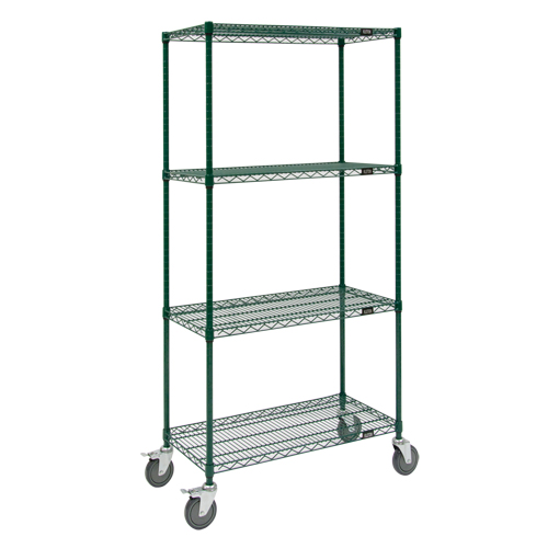 Wire Shelf Cart, Epoxy Finish, 36" x 69" x 18", 800 lbs. Capacity Equipex
