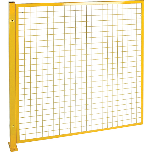 Protecteur de p&eacute;rim&egrave;tre de style treillis, 4' h x 4' la, Jaune Equipex