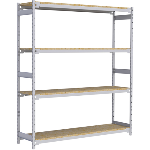 &eacute;tag&egrave;re-classeur de grande largeur, Acier, 4 Tablettes, 72" la x 18" p x 84" h Equipex