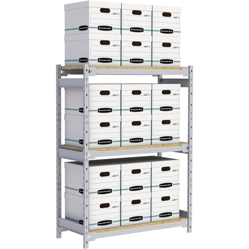 &eacute;tag&egrave;re-classeur de grande largeur, Acier, 3 Tablettes, 42" la x 18" p x 60" h Equipex