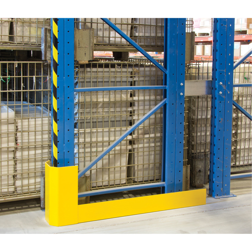 Protecteurs d'all&eacute;es de rayonnages, 3" la x 50" lo x 16" h, Jaune s&eacute;curit&eacute; OSHA Equipex