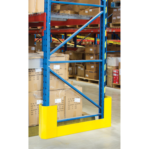 Racking Aisle Protectors, 3" W x 53" L x 16" H, Safety Yellow Equipex