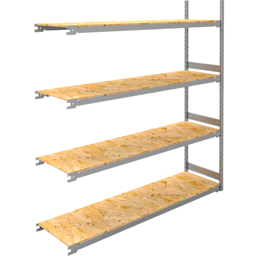 &eacute;tag&egrave;re-classeur de grande largeur, Acier, 4 Tablettes, 72" la x 18" p x 84" h, Ensemble Ajout Equipex