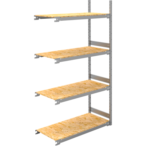 &eacute;tag&egrave;re-classeur de grande largeur, Acier, 4 Tablettes, 42" la x 18" p x 84" h, Ensemble Ajout Equipex