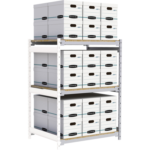 &eacute;tag&egrave;re-classeur de grande largeur, Acier, 3 Tablettes, 42" la x 32" p x 60" h, Ensemble Ajout Equipex