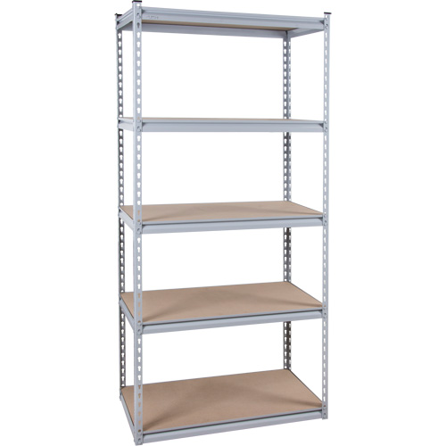 Heavy-Duty Shelving, Steel, Boltless, 1200 lbs. Capacity, 36" W x 72" H x 18" D Equipex