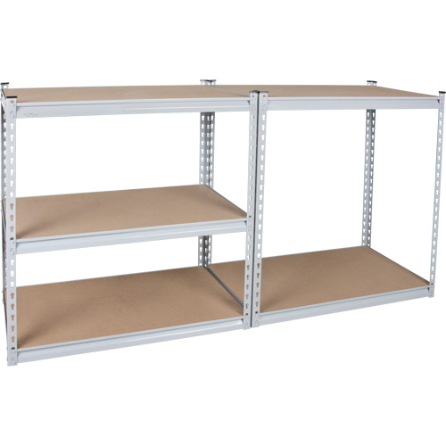 Heavy-Duty Shelving, Steel, Boltless, 1200 lbs. Capacity, 36" W x 72" H x 18" D Equipex