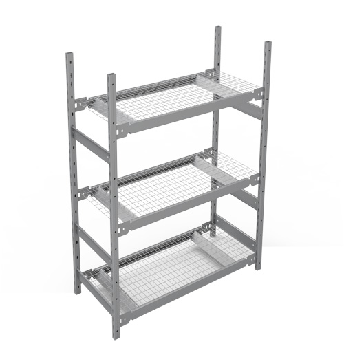 Wide Span Storage Shelving, Steel, Boltless, 1340 lbs. Capacity, 42" W x 60" H x 18" D Equipex