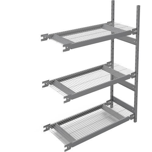 Wide Span Storage Shelving, Steel, Boltless, 1340 lbs. Capacity, 42" W x 60" H x 18" D Equipex