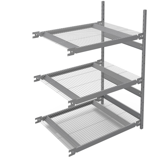&eacute;tag&egrave;re de grande largeur, Acier, Sans boulons, Capacit&eacute; 1340 lb, 42" la x 60" h x 32" p Equipex