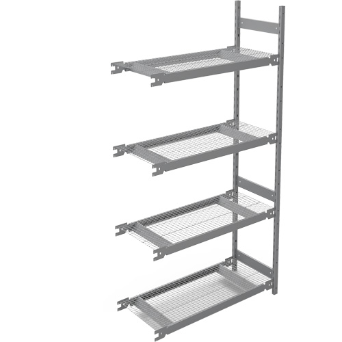 &eacute;tag&egrave;re de grande largeur, Acier, Sans boulons, Capacit&eacute; 1340 lb, 42" la x 84" h x 18" p Equipex
