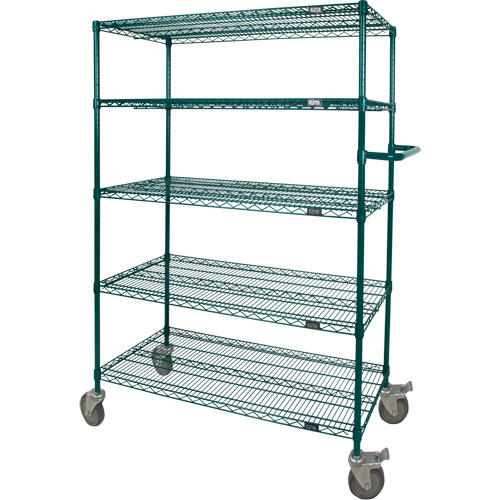 Chariot en treillis m&eacute;tallique &agrave; pousser, Fini &eacute;poxy, 36" x 69" x 24", Capacit&eacute; 600 lb Equipex
