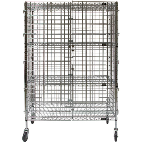 Chariot de s&eacute;curit&eacute;, Chrom&eacute;, 48" x 69" x 24", Capacit&eacute; 500 lb Equipex