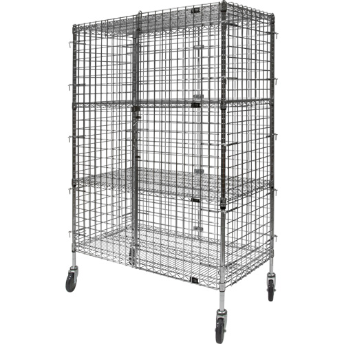 Chariot de s&eacute;curit&eacute;, Chrom&eacute;, 48" x 69" x 24", Capacit&eacute; 500 lb Equipex