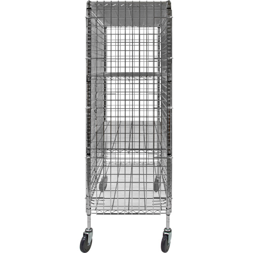 Chariot de s&eacute;curit&eacute;, Chrom&eacute;, 48" x 69" x 24", Capacit&eacute; 500 lb Equipex
